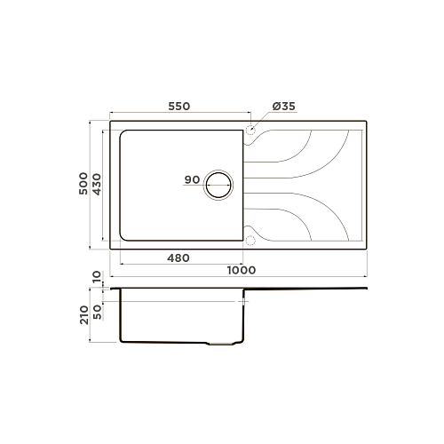  Мойка Omoikiri Yasugata 100-CH , фото № 2
