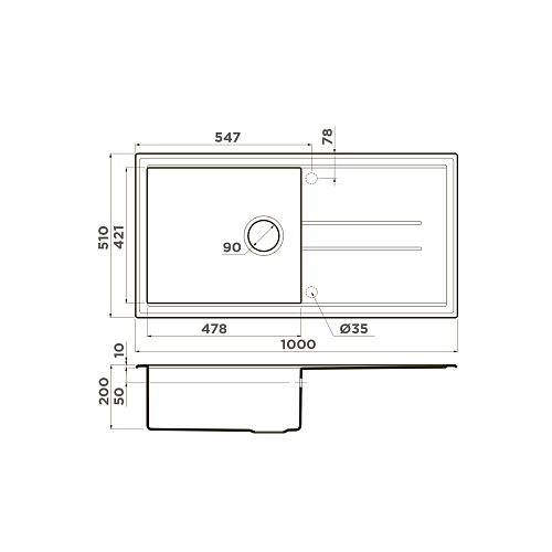  Мойка Omoikiri Tedori 100-GR , фото № 2