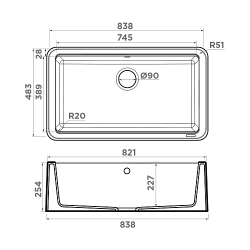  Мойка Omoikiri Tarento 83-WH , фото № 2