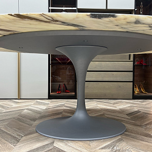 Итальянский овальный Стол Saarinen CTS Design с мраморной столешницей на одной ноге