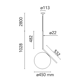 Подвесной светильник Flos Ic Lights IC Lights S3 brass F3151059