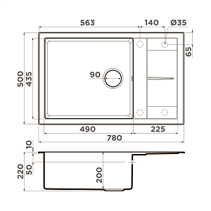Мойка Omoikiri Sumi 78A-LB-WH
