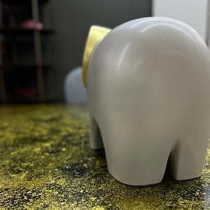 Фигурка слона Bra Big Sand/Placcato oro из керамики с эффектом вельвета Adriani&Rossi Италия