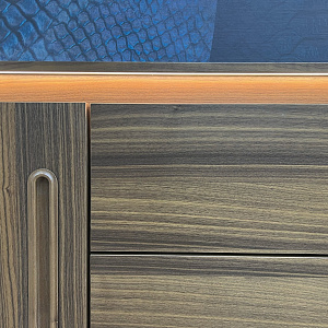 Тумба итальянская деревянная DESIDERIO Giorgio Casa с подсветкой по фасаду с закругленными формами