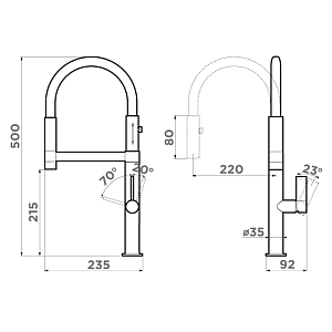 Смеситель Omoikiri Osaka-C-WH