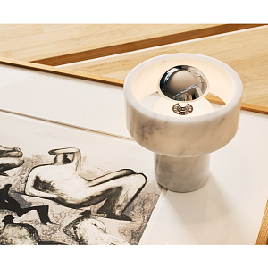 Настольная лампа Tom Dixon Stone Stone Portable Silver STPO01SSUN