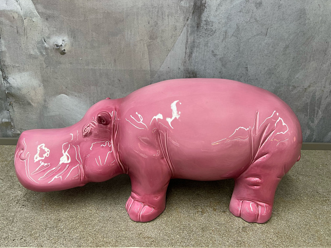  Фигурка Бегемот Hippo Big fuxia , фото № 1