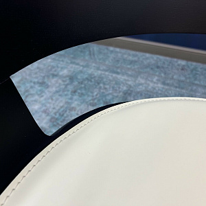 Стул итальянский поворотный деревянный  HOLLYWOOD swivel Tonin Casa с сиденьем из кожи