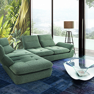 Диван угловой итальянский  Alba Calia Italia Италия с переставной спинкой и регулируемый