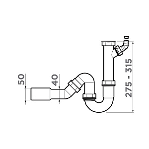 Отводная Арматура Omoikiri для измельчителя NA-01