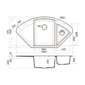 Мойка Omoikiri Sakaime 105C-DC
