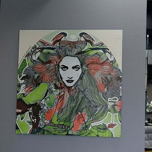 Современное искусство Италия  Картина 120х120  GI-032 люди поп-арт