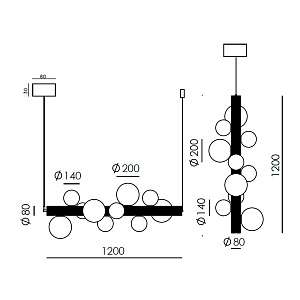 Подвесной светильник Aromas del Campo Lera Lera gold/opal C1323+Aged gold/Opal