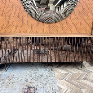 Тумба TV Drops из натурального дерева с зеркальными фасадами в наличииTonin Casa Италия