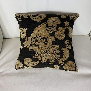 Подушка декоративная  бархатная  итальянская цветочный орнамент