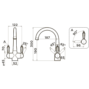 Смеситель Omoikiri Okinawa 2-SI