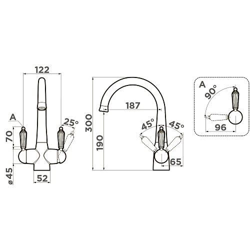  Смеситель Omoikiri Okinawa 2-SI , фото № 2