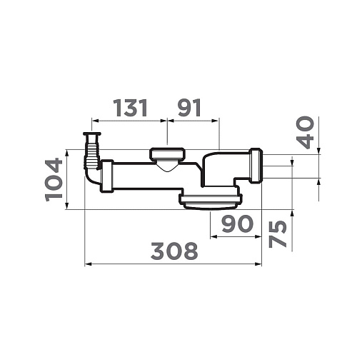  Сверхплоский сифон S-01 , фото № 2