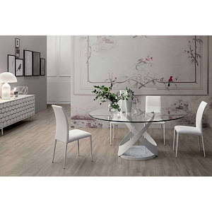Стол обеденный фиксированный Capri 8069FSV Glass
Итальянский стол со стеклянной столешницей Tonin C