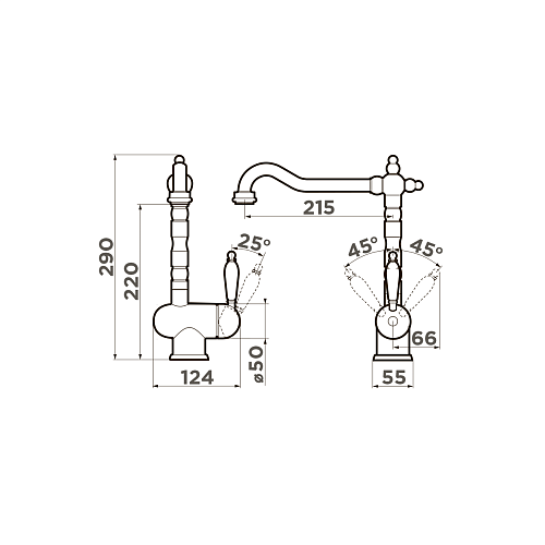  Смеситель Omoikiri Kyoto-AB-022 , фото № 2
