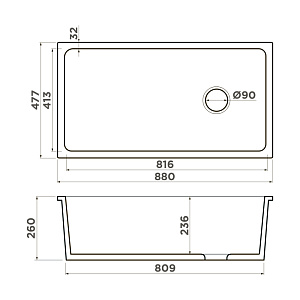 Мойка Omoikiri Tokara 88-U/I-WH Glossy