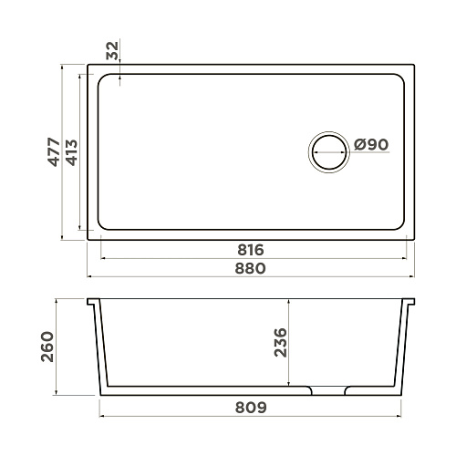  Мойка Omoikiri Tokara 88-U/I-WH Glossy , фото № 2