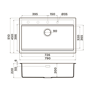 Мойка Omoikiri Kitagawa 79-LB-GB
