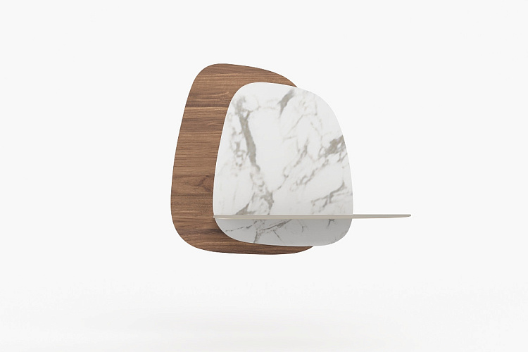  Полка RAGGIO левая орех/белая , фото № 1