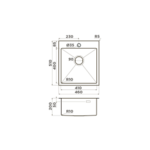 Мойка Omoikiri Akisame 46-LG