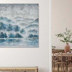 Картина Nebbia incantata 120×120 Природа Италия ручная работа холст