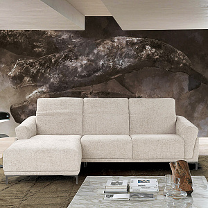 Итальянский Диван Oscar. Calia Italia с реклайнером.