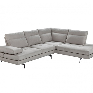 Угловой итальянский диван Toby Wing с шагающей спинкой Calia Italia Италия в ткани серого цвета