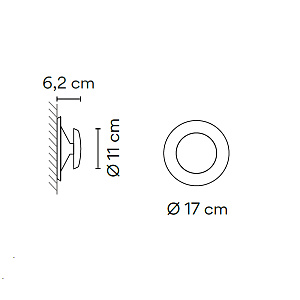 Настенный/Потолочный светильник Vibia Top Top 1154 White 115410/10