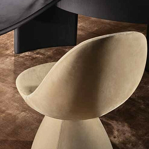 Стул итальянский дизайнерский Nest поворотный в ткани букле Nature Design с плавными формами