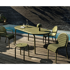 Стол Tom Dixon Groove Obround Moss