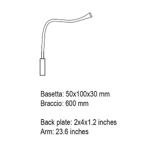 Настенный светильник Contardi FLEXILED FLEXILED AP L60 nickel/brown ACAM.000885