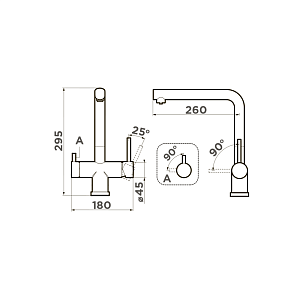 Смеситель Omoikiri Takamatsu-LG