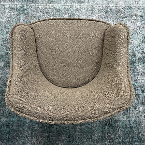 Стул итальянский с подлокотниками GAIA  Tonin Casa, ткань букле, на металлическом основании