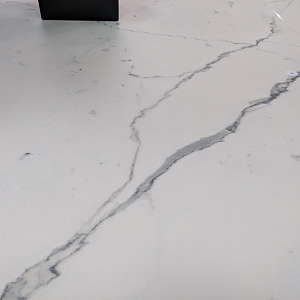 Итальянский стол обеденный раскладной Ship Zamagna с белой керамической матовой столешницей