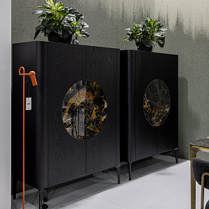 Итальянский Высокий комод-бар MADIA SLIM 2 LUNA от Sovet Italia