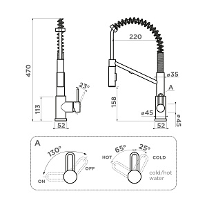 Смеситель Omoikiri Mikawa 2 Plus-GB