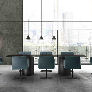 Стол обеденный фиксированный CILINDRO  glass top