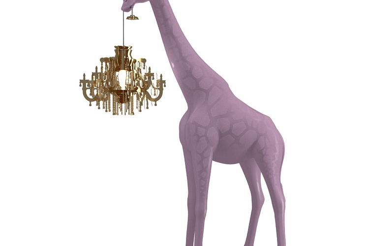  Торшер Qeeboo Giraffe In Love XS Dusty Rose , фото № 1