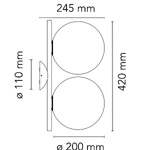 Настенный светильник Flos IC Lights IC Lights C/W1 Double chrome F3157057