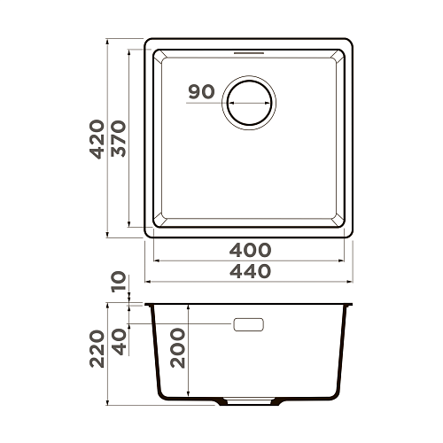  Мойка Omoikiri Kata 44-U-PA , фото № 2