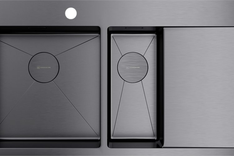  Мойка Omoikiri Akisame 100-2-L-GM , фото № 3