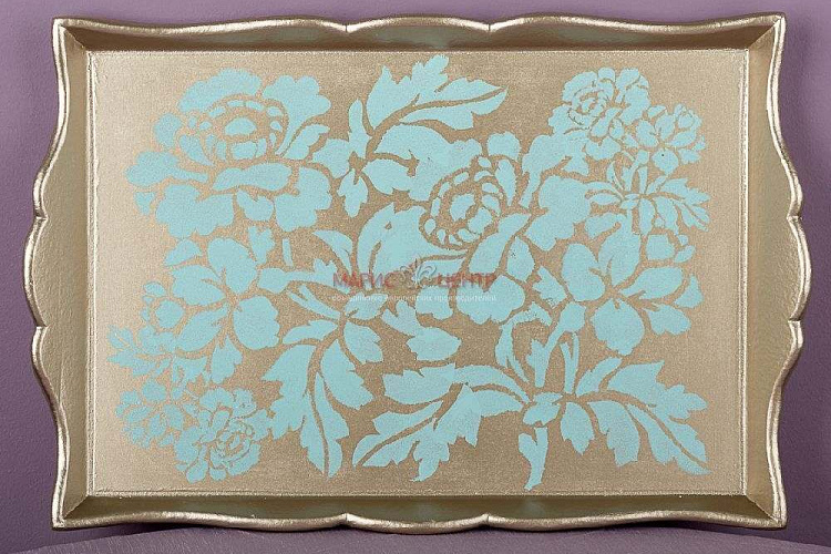  Поднос деревянный с росписью , фото № 1