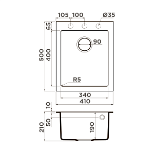 Мойка Omoikiri Bosen 41A-WH