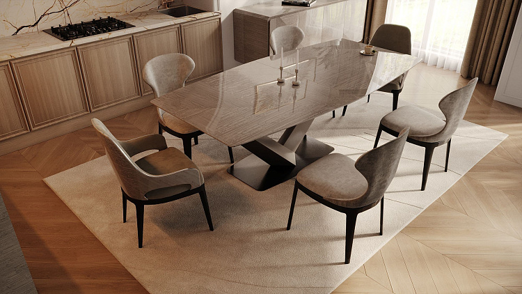  FERRETTI СТОЛ ОБЕДЕННЫЙ, РАСКЛАДНОЙ 2,0-2,8 М , фото № 1