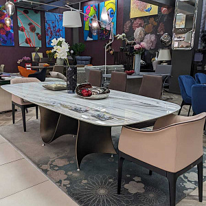 Итальянский Обеденный стол Wave. Tonin Casa.
Стол с керамической столешницей.